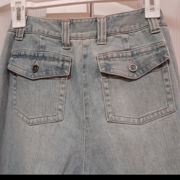 NWT- Earth Sea & Sky - Light blue (indigo) wide leg jean capris, Size 8 - Picture 4 of 7